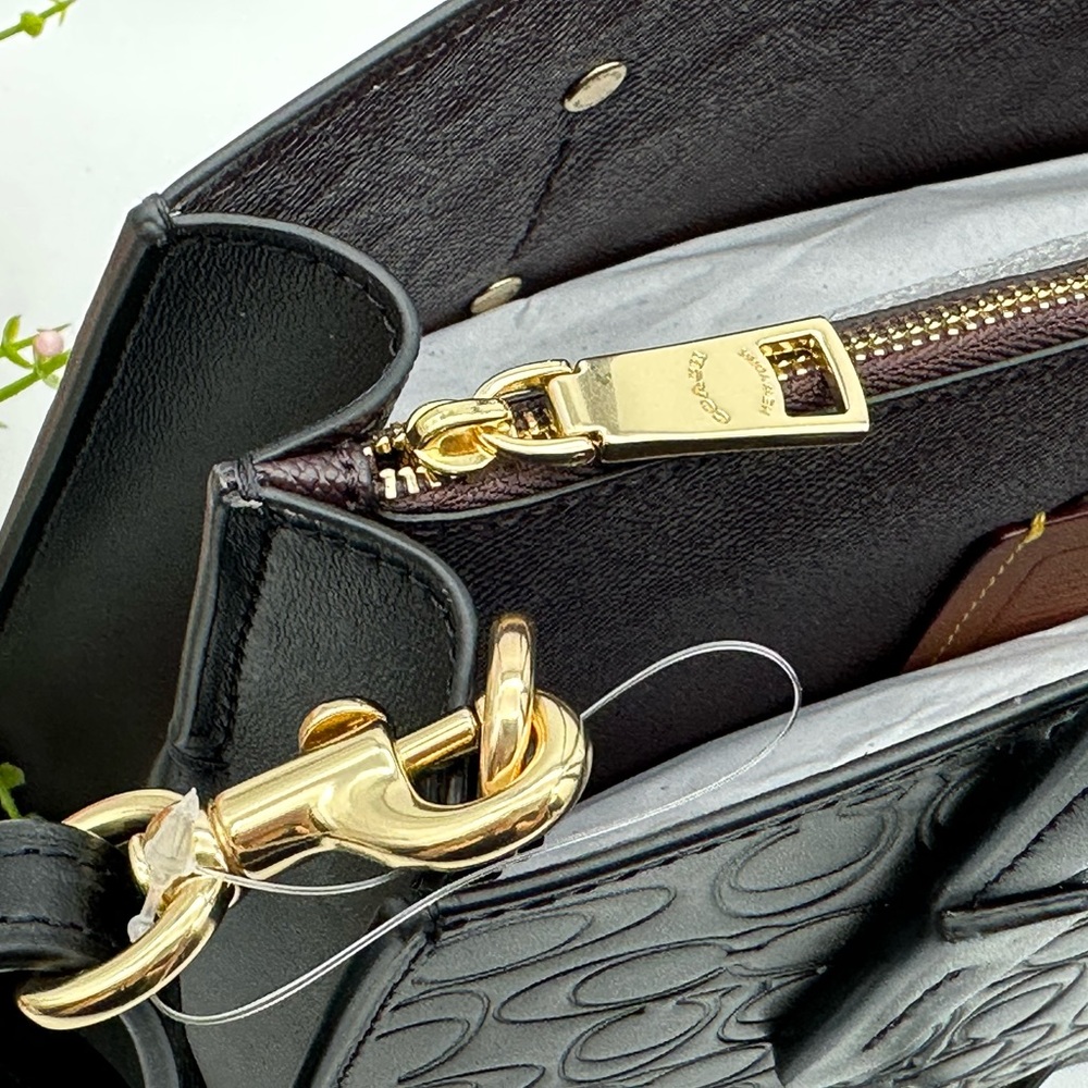 Coach Signature Leather Carryall Bag - Picture 12 of 15